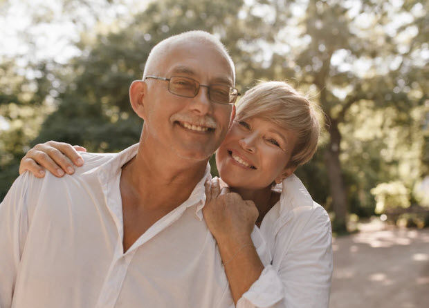 Image for decoration - Mature Couple Standing Outside